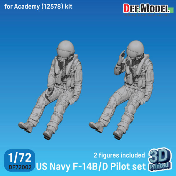 Def Model DF72002 1/72 US Navy F-14B/D Pilot set (for Academy F-14B/D kit)
