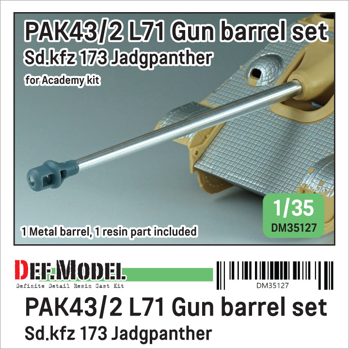 Def Model DM35127 1/35 WWII German Jagdpanther PAK43/2 L71 gun for Academy kit