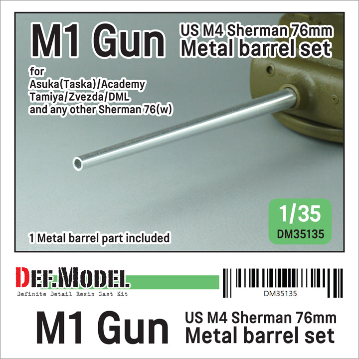 Def Model DM35135 1/35 US M4 Sherman M1 Gun metal barrel set