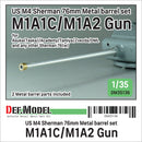 Def Model DM35136 1/35 US M4 Sherman 76(w) M1A1C/ M1A2 Gun metal barrel set