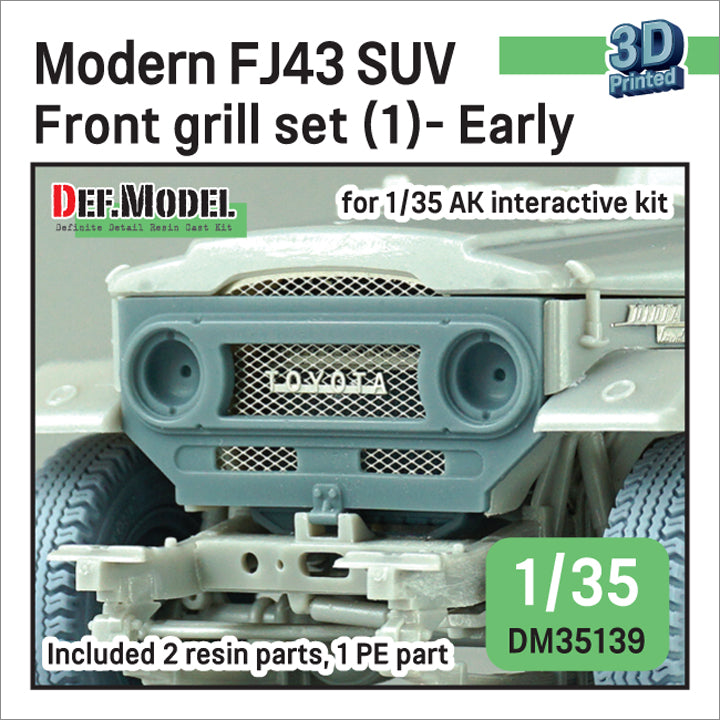 Def Model DM35139 1/35 Modern FJ43 SUV front grill set (1)- EARLY (for AK interactive kit)