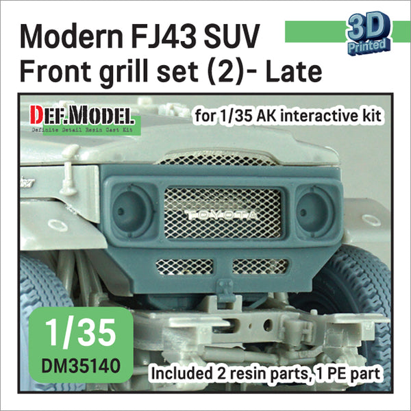 Def Model DM35140 1/35 Modern FJ43 SUV front grill set (1)- LATE (for AK interactive kit)