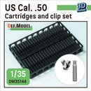 Def Model DM35144 1/35 US Cal. .50 Cartridges and clip set (for 1/35)
