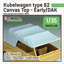 Def Model DM35146 1/35 Kubelwagen Type 82 Canvas Top - Early/DAK for Tamiya kit
