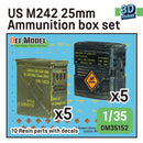 Def Model DM35152 1/35 US M242 25mm Ammunition box set /w Decal