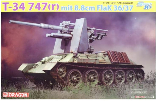 Dragon 6986 1/35 T-34 747(r) mit 8.8cm FlaK 36/37