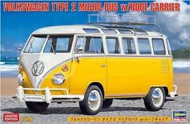 Hasegawa 20689 1/24 VW Type 2 Micro Bus with Roof Carrier 1963