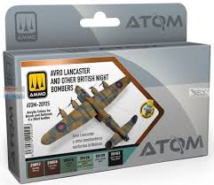 AMMO by Mig 20925  ATOM Paint Set - AVRO Lancaster and Other British Night Bombers