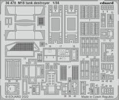 Eduard 36478 1/48 M18 Hellcat Detail Set (for TAM kit) Photo Etched Parts