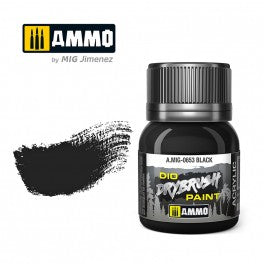 AMMO by Mig 653 Drybrush Paint - Black Brown