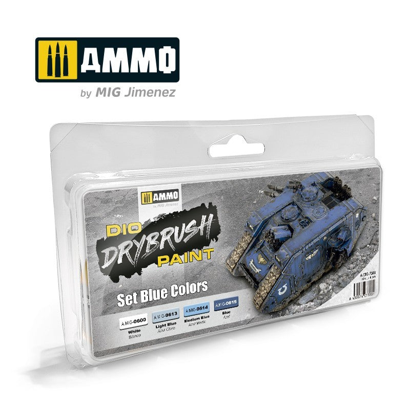 AMMO by Mig 7303 DRYBRUSH Set Blue Colors