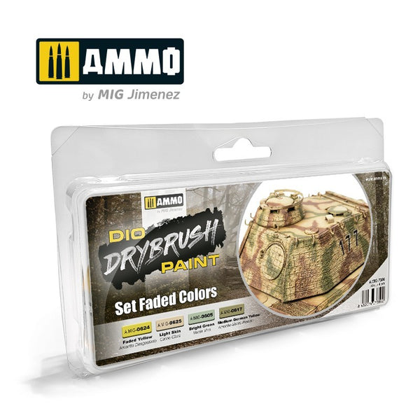 AMMO by Mig 7306 DRYBRUSH Set Faded Colors