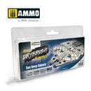 AMMO by Mig  7300 DRYBRUSH Set Grey Colors