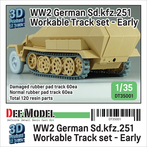 Def Model DT35001 1/35 WW2 German Sd.kfz.251 Workable Track set - Early type