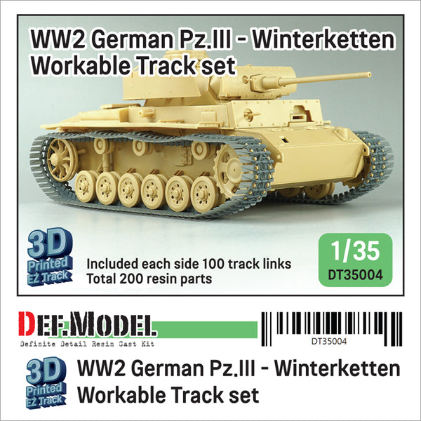Def Model DT35004 1/35 WW2 Pz.III - Winterketten Workable Track set