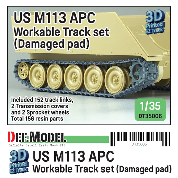 Def Model DT35006 1/35 US M113 APC Workable Track set - Damaged pad