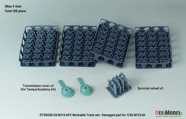 Def Model DT35006 1/35 US M113 APC Workable Track set - Damaged pad