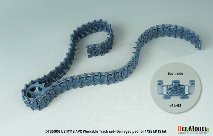 Def Model DT35006 1/35 US M113 APC Workable Track set - Damaged pad