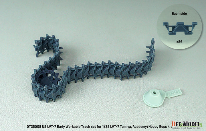 Def Model DT35008 1/35 US LVT-7 Early Workable Track set  (for Tamiya/Academy LVT-7 kit)