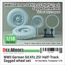 Def Model DW16003 1/16 WW2 GERMAN Sd.Kfz. 251 Half Track Sagged Front Wheel set (for Das Werk, Trumpeter 1/16 kit)