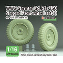 Def Model DW16006 1/16 WW2 German Sd.kfz 250 Half Track Sagged Front wheel set(1)  (for 1/16 Das Werk kit)
