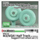 Def Model DW16008 1/16 WW2 US M3/M3A1 Half Track Sagged Front wheel set (1) (for 1/16 AHHQ kit)