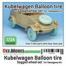 Def Model DW24002 1/24 WWII German Kubelwagen Ballon tire set (for Hasegawa 1/24)