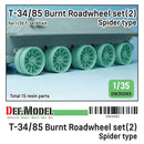 Def Model DW30065 1/35 T-34/85 Burnt Roadwheel set(1)-Spyder type (for 1/35 T-34/85)