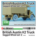 Def Model DW30069 1/35 British Austin K2 Truck Sagged wheel set (2)  (for Airfix 1/35)