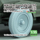 Def Model DW30078 1/35 WW2 German Sd.kfz 250 Half Track Sagged Front wheel set(3)  (for 1/35 Sd.kfz/Demag D7 kit)  DEF Model DW30078