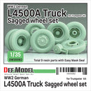 Def Model DW30082 1/35WW2 German L4500A Truck wheel set (for Trumpeter 1/35)