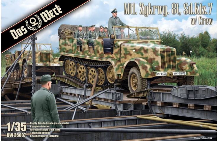 Das Werk 35037 1/35 Sd.Kfz.7 - mtl. Zgkrwg. 8t with crew