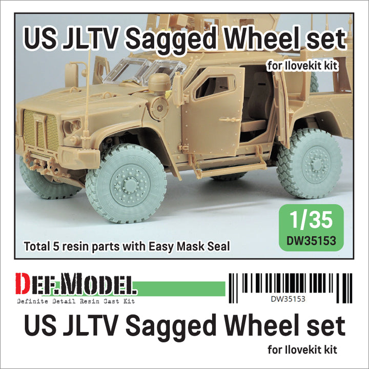 Def Model DW35153 1/35 US JLTV Sagged wheel set  (for Ilovekit 1/35)