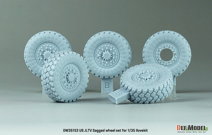 Def Model DW35153 1/35 US JLTV Sagged wheel set  (for Ilovekit 1/35)