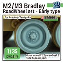Def Model DW35171 1/35 US M2/M3 Bradley Roadwheel set - Early type (for Academy/Tamiya 1/35)