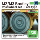 Def Model DW35172 1/35 US M2/M3 Bradley Roadwheel set - Late type (for Academy/Tamiya 1/35)