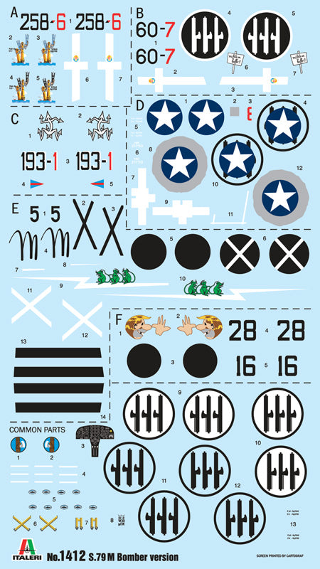 Italeri 1412 1/72 Italian Savoia-Marchetti SM.79 M Sparviero