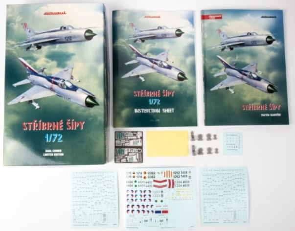 Eduard 2134 1/72 Stříbrné šípy' "Silver Arrows" MiG-21PF/PFM Czech AF DUAL COMBO - Limited Edition