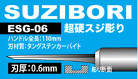 Mineshima Eiger ESG-06 Suzibori 0.6mm Carbide Steel Scriber