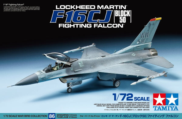 Tamiya 60786 1/72 F-16 Cj Fighting Falcon