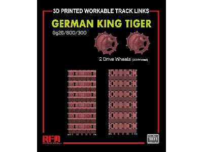 Rye Field Model 3033 1/35  King Tiger workable tracks (Gg26/800/300) 3D Print