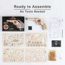Robotime LQ401 Corsac M60 DIY Wooden Rubber Band Revolver