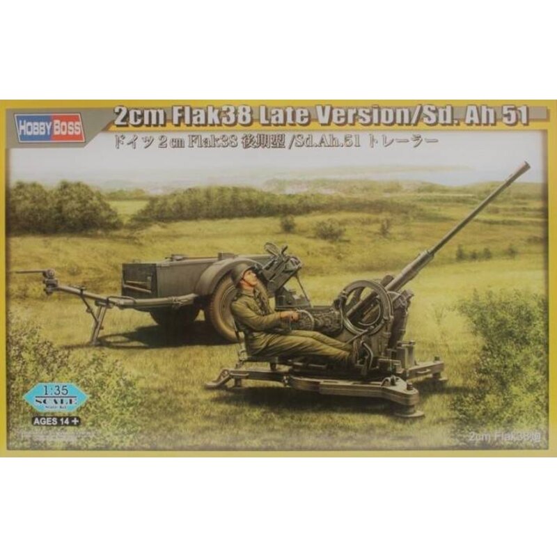 Hobby Boss 80148 1/35 German 2cm Flak 38 Later Version/Sd. Ah 51