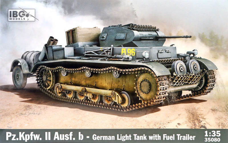 IBG 35080 1/35 Pz.Kpfw. II Ausf. b German Light Tank w/ fuel trailer