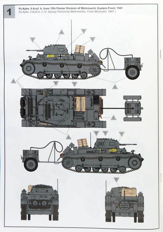 IBG 35080 1/35 Pz.Kpfw. II Ausf. b German Light Tank w/ fuel trailer