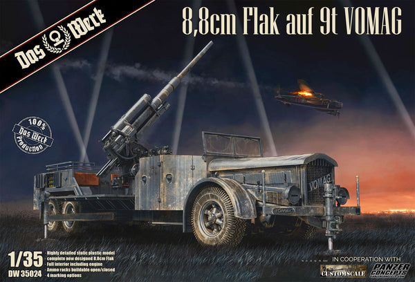 Das Werk 35024  1/35 88mm Flak auf 9t VOMAG  Artillery Flak Bus