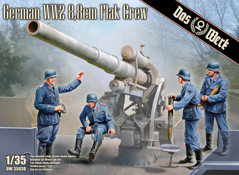 Das Werk 35038 1/35 German WW2 8,8cm Flak Crew / VoMAG