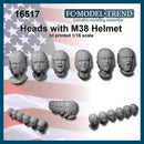 FC Model Trend 16517 1/16 US tank Crew WWII Heads with M38 Helmet