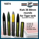 FC Model Trend 16574 1/16 Kwk 36 88mm Ammo for Tiger