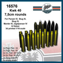 FC Model Trend 16576 Kwk 40 7,5cm rounds for Panzer IV, Stug III, Stug IV, Marder III, etc